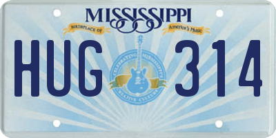 MS license plate HUG314