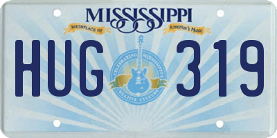 MS license plate HUG319