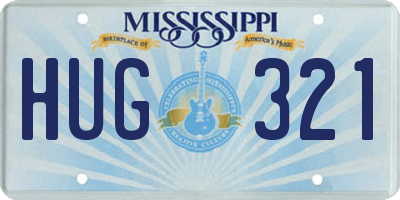 MS license plate HUG321