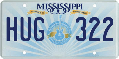 MS license plate HUG322
