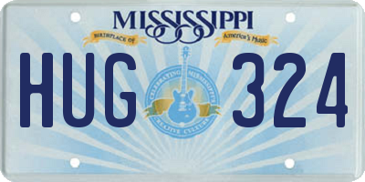 MS license plate HUG324