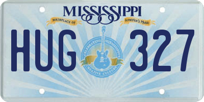 MS license plate HUG327