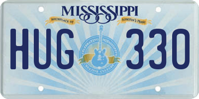 MS license plate HUG330