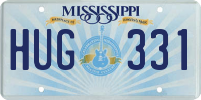 MS license plate HUG331