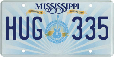 MS license plate HUG335