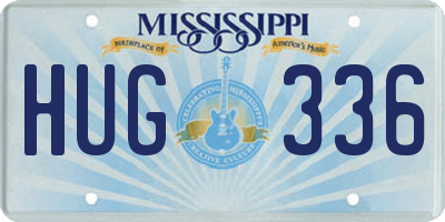 MS license plate HUG336