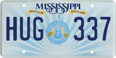MS license plate HUG337
