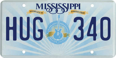 MS license plate HUG340