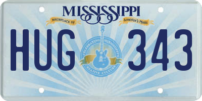 MS license plate HUG343