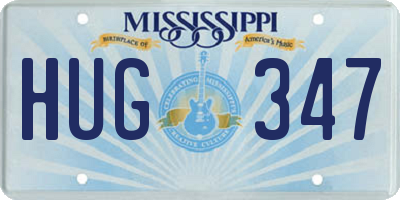 MS license plate HUG347