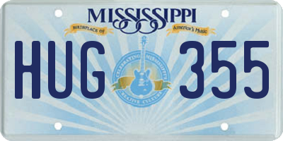 MS license plate HUG355