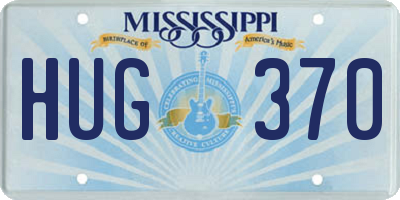 MS license plate HUG370