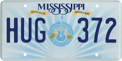 MS license plate HUG372