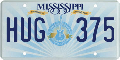 MS license plate HUG375