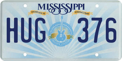MS license plate HUG376