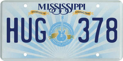 MS license plate HUG378