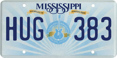 MS license plate HUG383