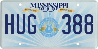 MS license plate HUG388