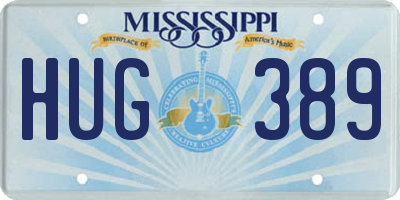 MS license plate HUG389