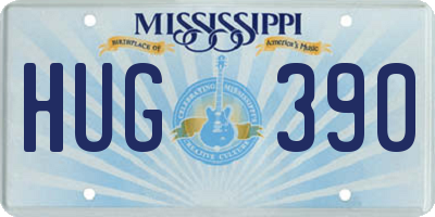 MS license plate HUG390