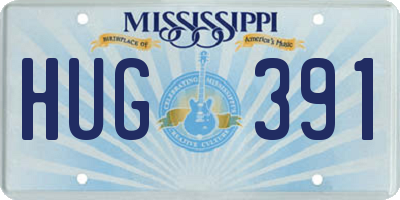 MS license plate HUG391