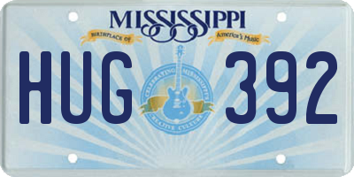 MS license plate HUG392