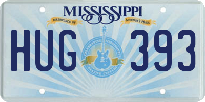 MS license plate HUG393