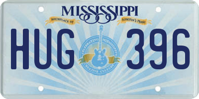 MS license plate HUG396