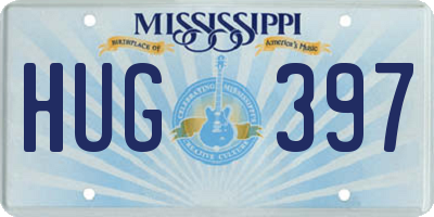 MS license plate HUG397