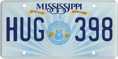 MS license plate HUG398