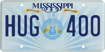 MS license plate HUG400