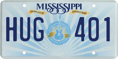 MS license plate HUG401