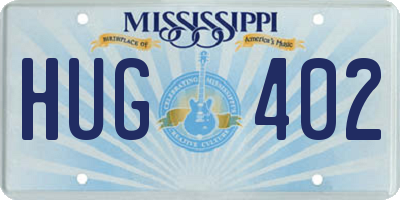 MS license plate HUG402