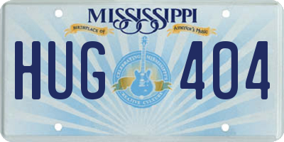 MS license plate HUG404