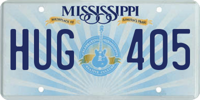 MS license plate HUG405