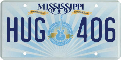 MS license plate HUG406