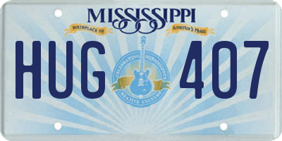 MS license plate HUG407