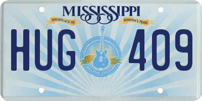 MS license plate HUG409
