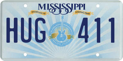 MS license plate HUG411