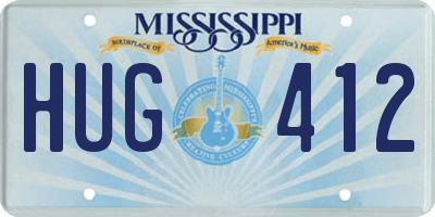 MS license plate HUG412