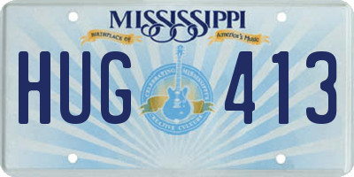 MS license plate HUG413