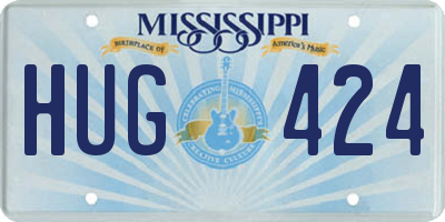 MS license plate HUG424