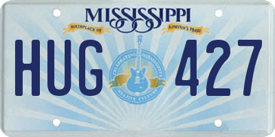 MS license plate HUG427