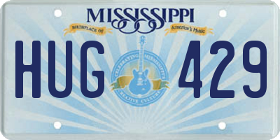 MS license plate HUG429