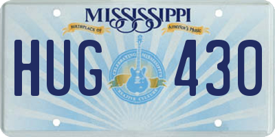 MS license plate HUG430