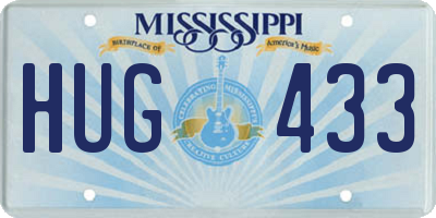 MS license plate HUG433