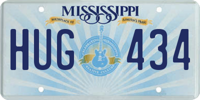 MS license plate HUG434