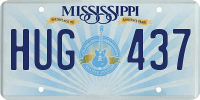 MS license plate HUG437