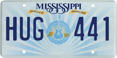 MS license plate HUG441