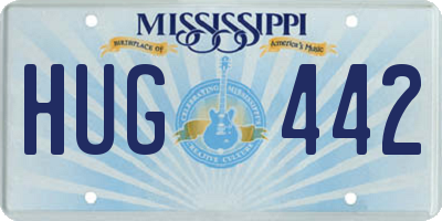 MS license plate HUG442